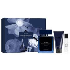 NARCISO RODRIGUEZ  BLUE NOIR 3 PCS M EDP 3.4 OZ + 1.7 OZ SG+ 10ML SPRAY